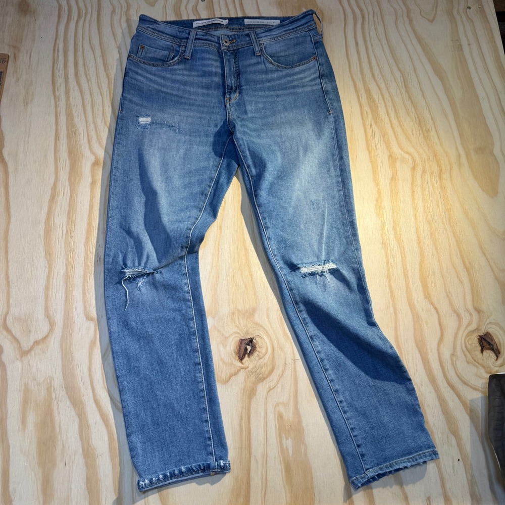 Pilcro and the Letterpress Women's Slim Boyfriend Distressed Jeans Size 27